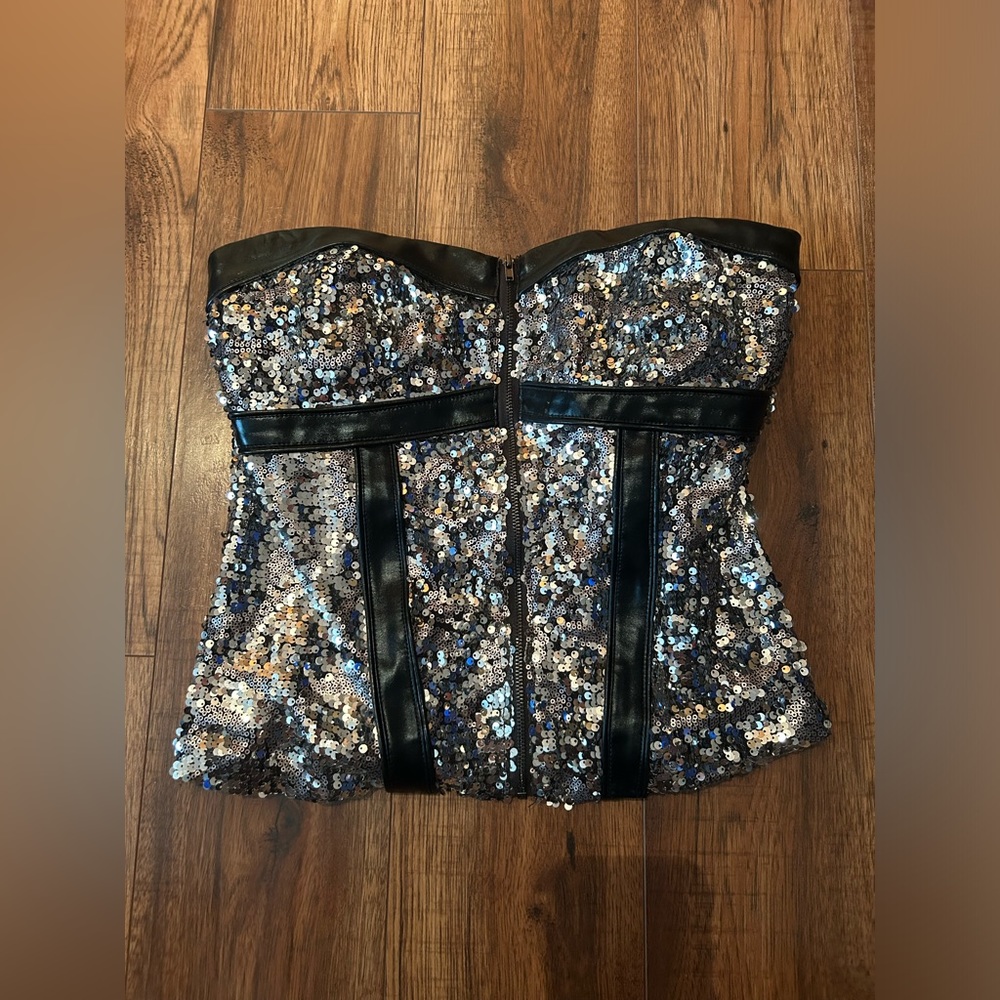Y2K Bebe 💎 Sequin Corset Top